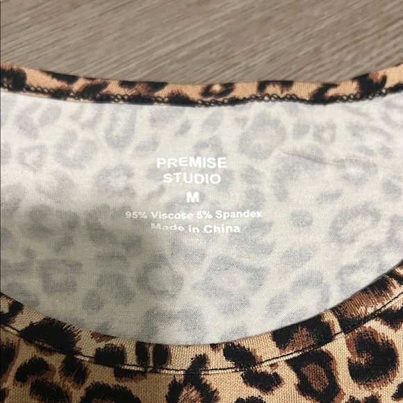 Premise Brown Leopard Print Blouse - Picture 6 of 7